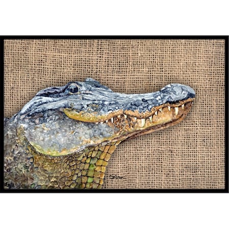 Jensendistributionservices 18 x 27 in. Burlap Alligator Indoor Or Outdoor Mat MI2554037